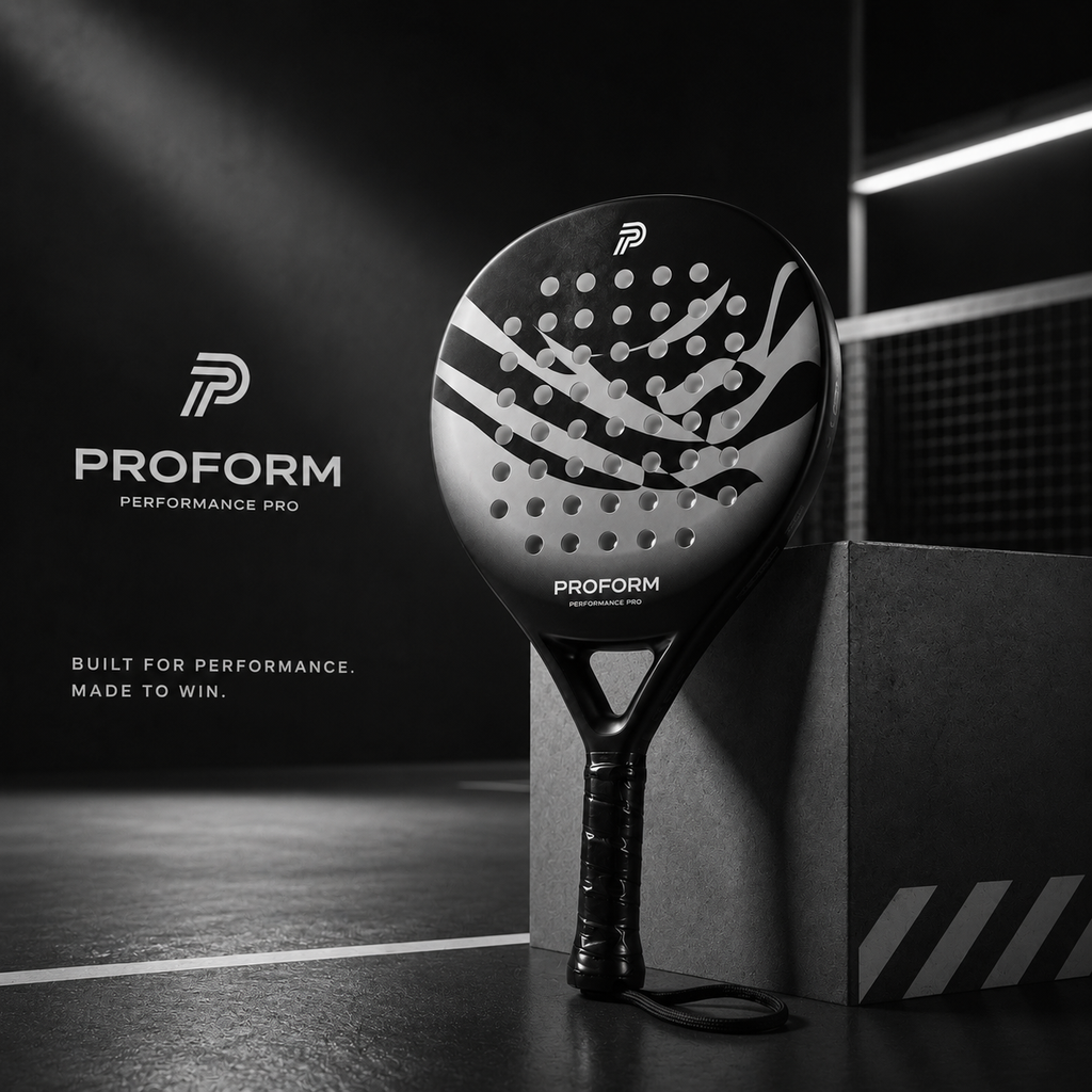 PROFORM Performance Pro Padelracket - Inclusief Beschermhoes - Soft EVA Kern - 365g - Carbon & Glasvezel - Voor Beginners & Gevorderden