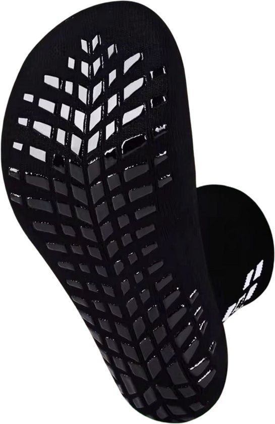 Gripsokken Zwart Maat (39-45) – Antislip Sportsokken voor Voetbal, Fitness, Padel & Pilates – Anti-Blaren