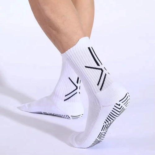 Gripsokken Wit (39-45) – Antislip Sportsokken voor Voetbal, Fitness & Pilates – Anti-Blaren – ProForm Performance Pro