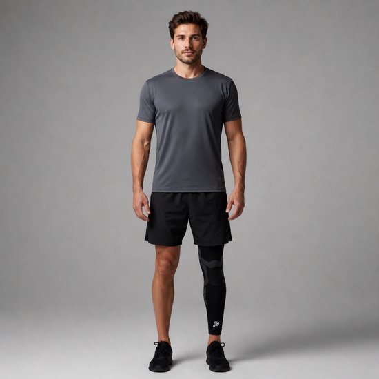 Performance Pro Compressie Knie Sleeve - Been Sleeve Sport - 2 Stuks - Zwart